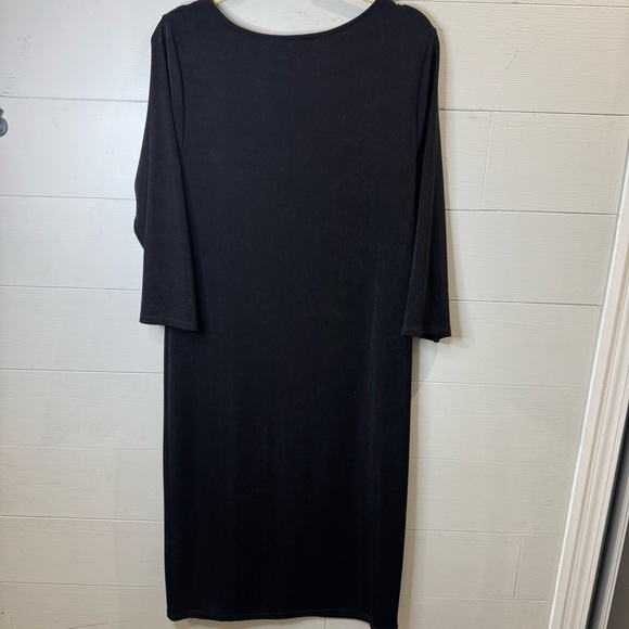 Chico's Travelers | Women's Classic Black Long Sleeve Dress Size 12/14 - Picture 7 of 8